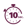 vos per 10 sekundžių