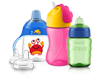 &bdquo;Philips Avent&ldquo; pradedančių vaik&scaron;čioti kūdikių puodelių su dangteliais asortimentas